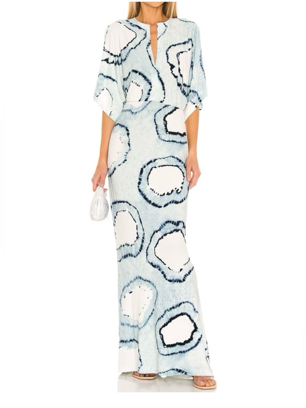 Norma Kamali Norma Kamali Obie Gown in Tie-Dye Maxi Dress XXS